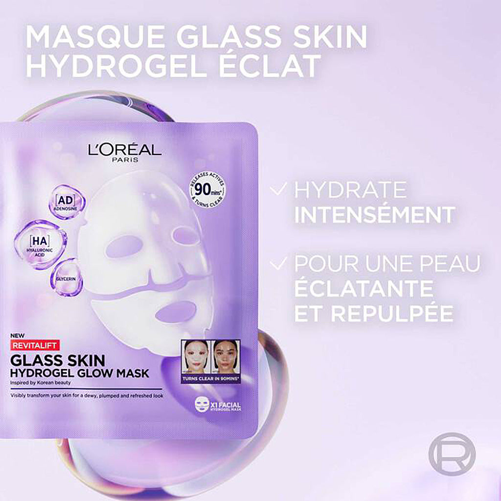 ✨ Masque Hydrogel "Peau de Verre" Revitalift L'Oréal Paris