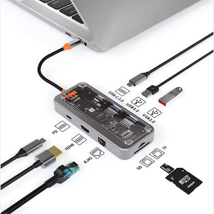 CYBER CORE : Hub 7-in-1 trasparente