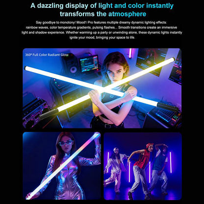 Professional Full Spectrum Handheld RGB Tube Light, CRI 95+