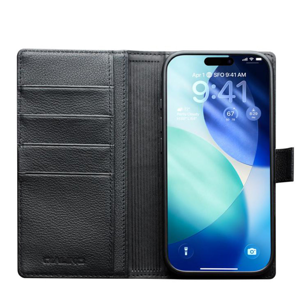 For iPhone 17 Pro Max Classic Genuine Leather Phone Case