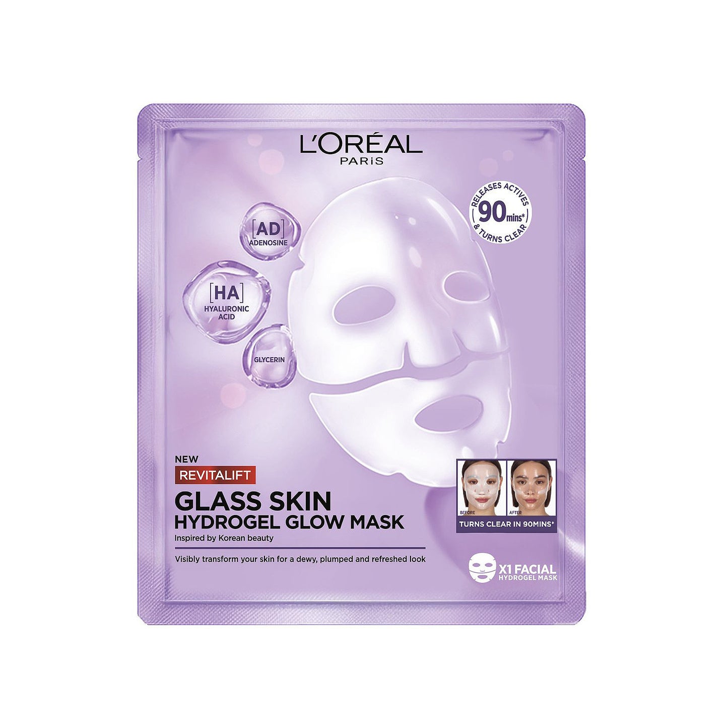 ✨ Masque Hydrogel "Peau de Verre" Revitalift L'Oréal Paris