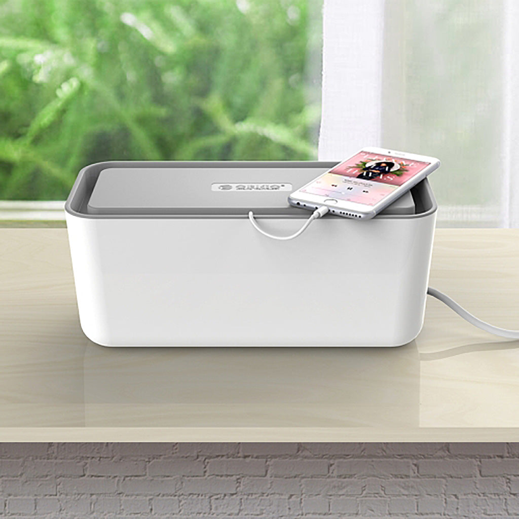 Premium Desk Cable Management Box & Device Stand