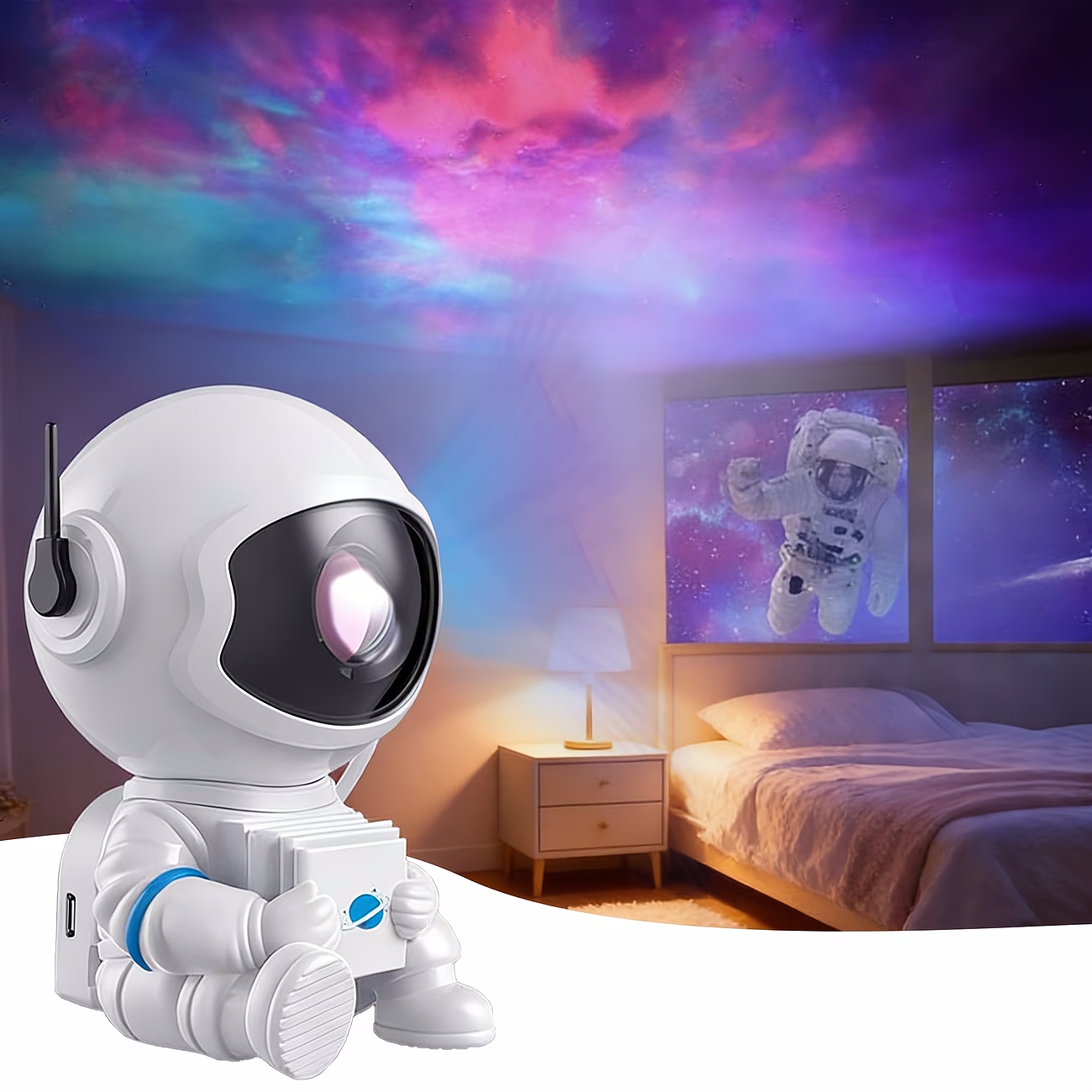 Projecteur de nébuleuse astronaute premium