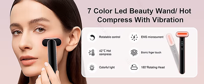Bacchetta viso a microcorrente EMS e LED (Tipo-C)