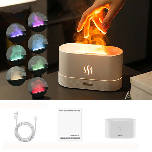 Umidificatore intelligente a ultrasuoni e diffusore di aromi a fiamma RGB
