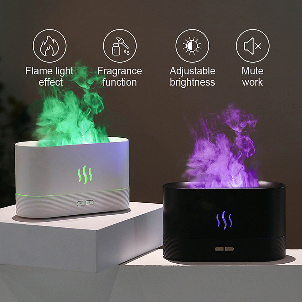 Humidificateur intelligent à ultrasons et diffuseur d'arômes à flamme RVB