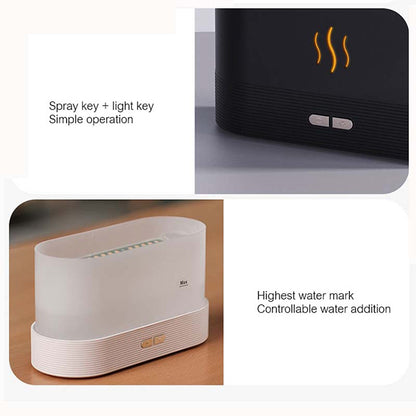 Humidificateur intelligent à ultrasons et diffuseur d'arômes à flamme RVB