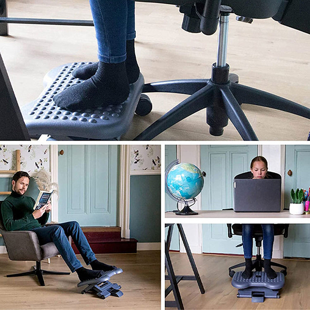✨ Ergonomic Bio-Active Adjustable Massage Footrest