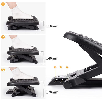 ✨ Ergonomic Bio-Active Adjustable Massage Footrest
