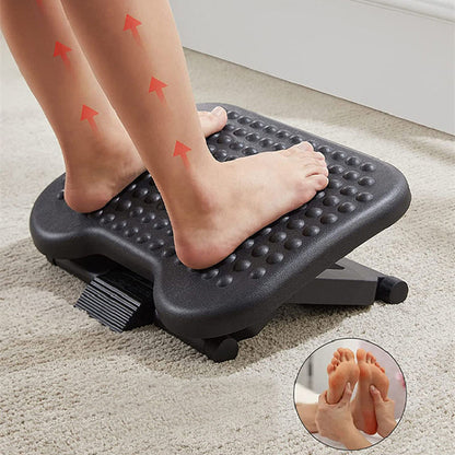✨ Ergonomic Bio-Active Adjustable Massage Footrest