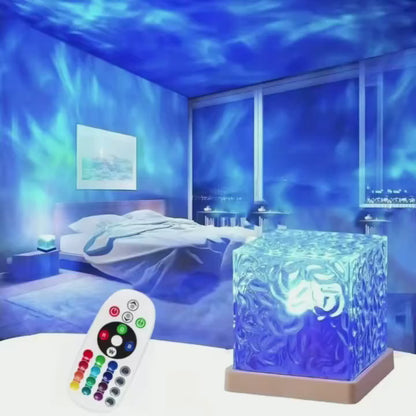 Projecteur ambiant à ondulations aquatiques cinétiques