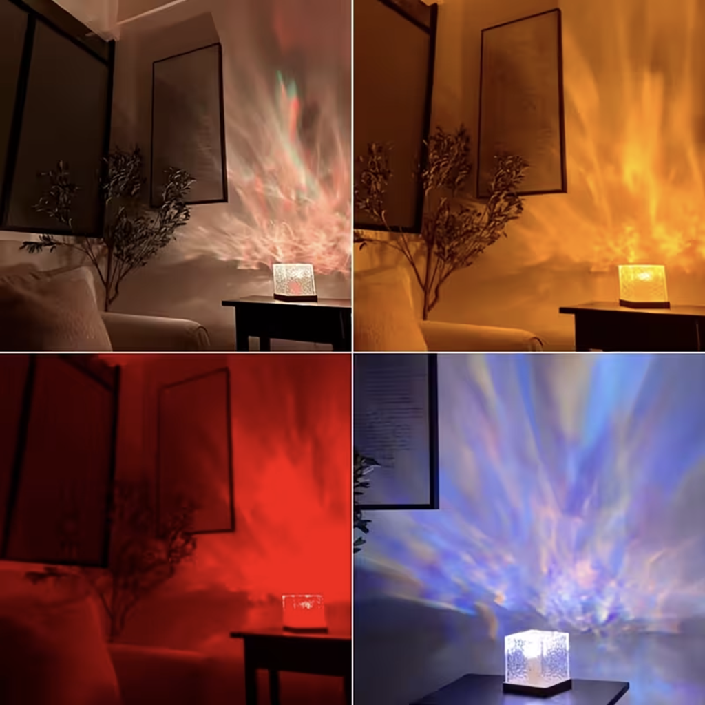 Projecteur ambiant à ondulations aquatiques cinétiques