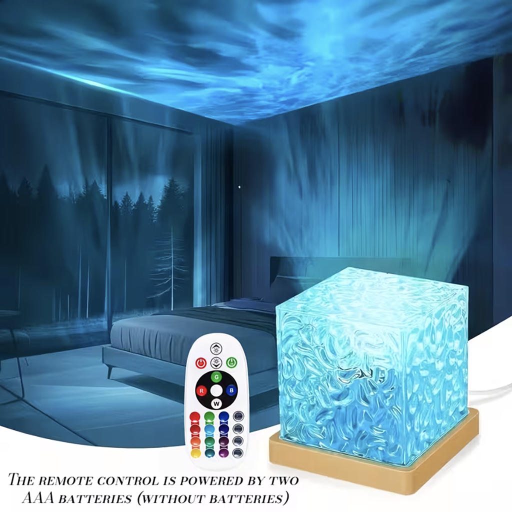 Projecteur ambiant à ondulations aquatiques cinétiques