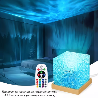 Projecteur ambiant à ondulations aquatiques cinétiques